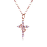 Cross & Crown Birthstone Necklace - United Bracelets