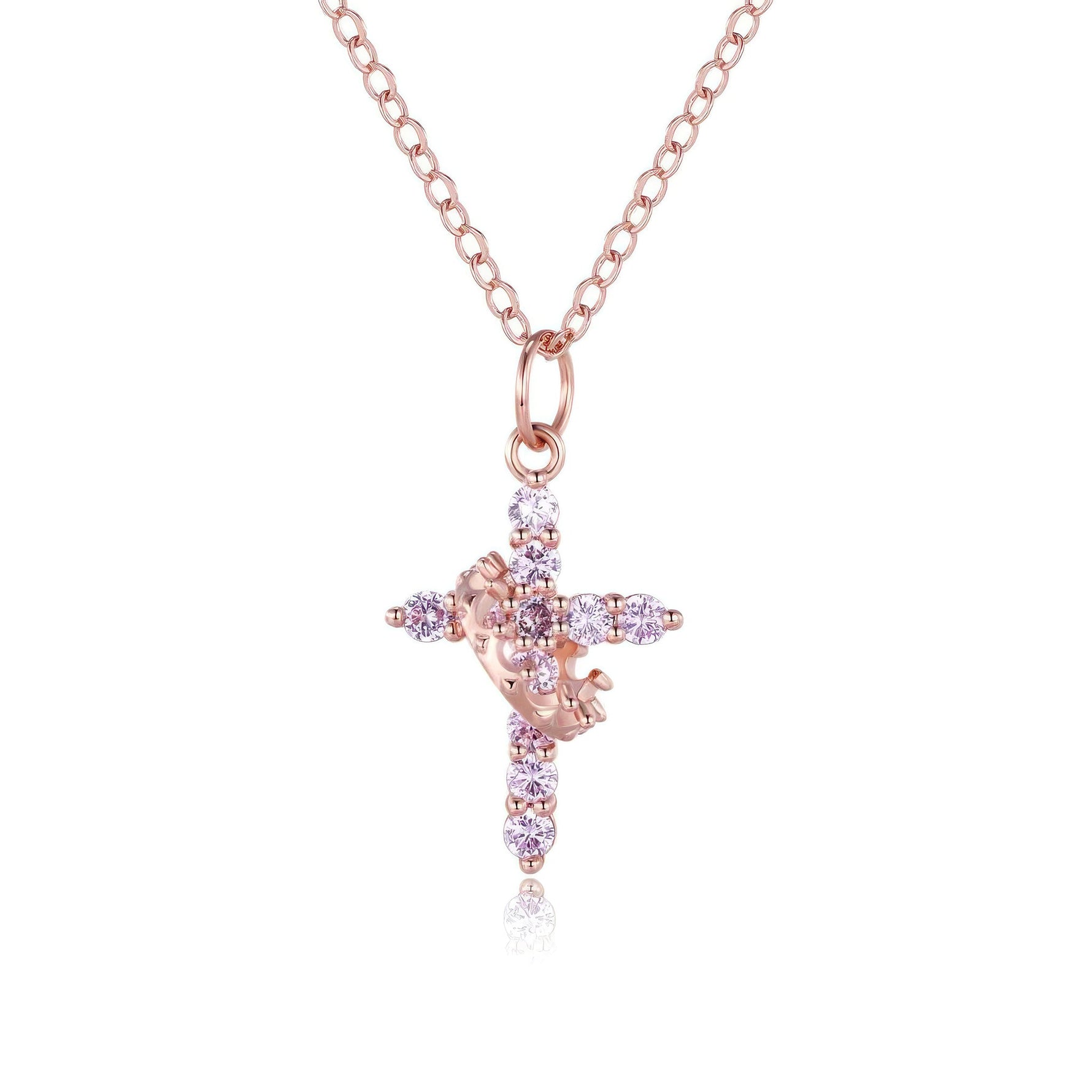Cross & Crown Birthstone Necklace - United Bracelets