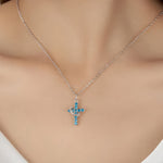 Cross & Crown Birthstone Necklace - United Bracelets