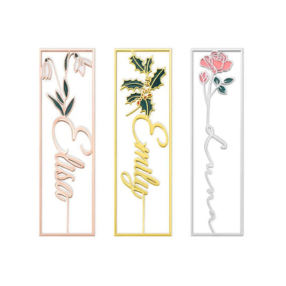 Custom Birth Flower Bookmark - United Bracelets