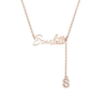 Custom Name Necklace with Dangling Initial - United Bracelets