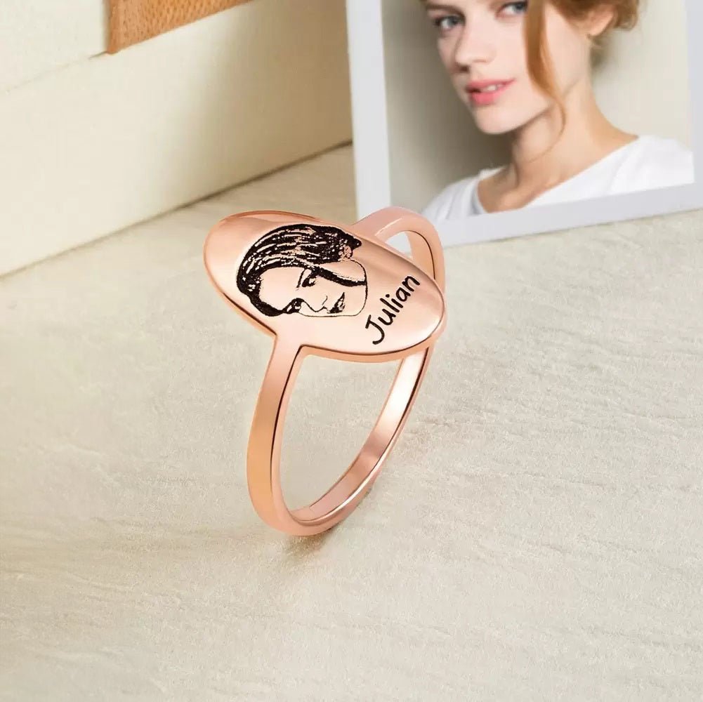 Custom Portrait Signet Ring - United Bracelets