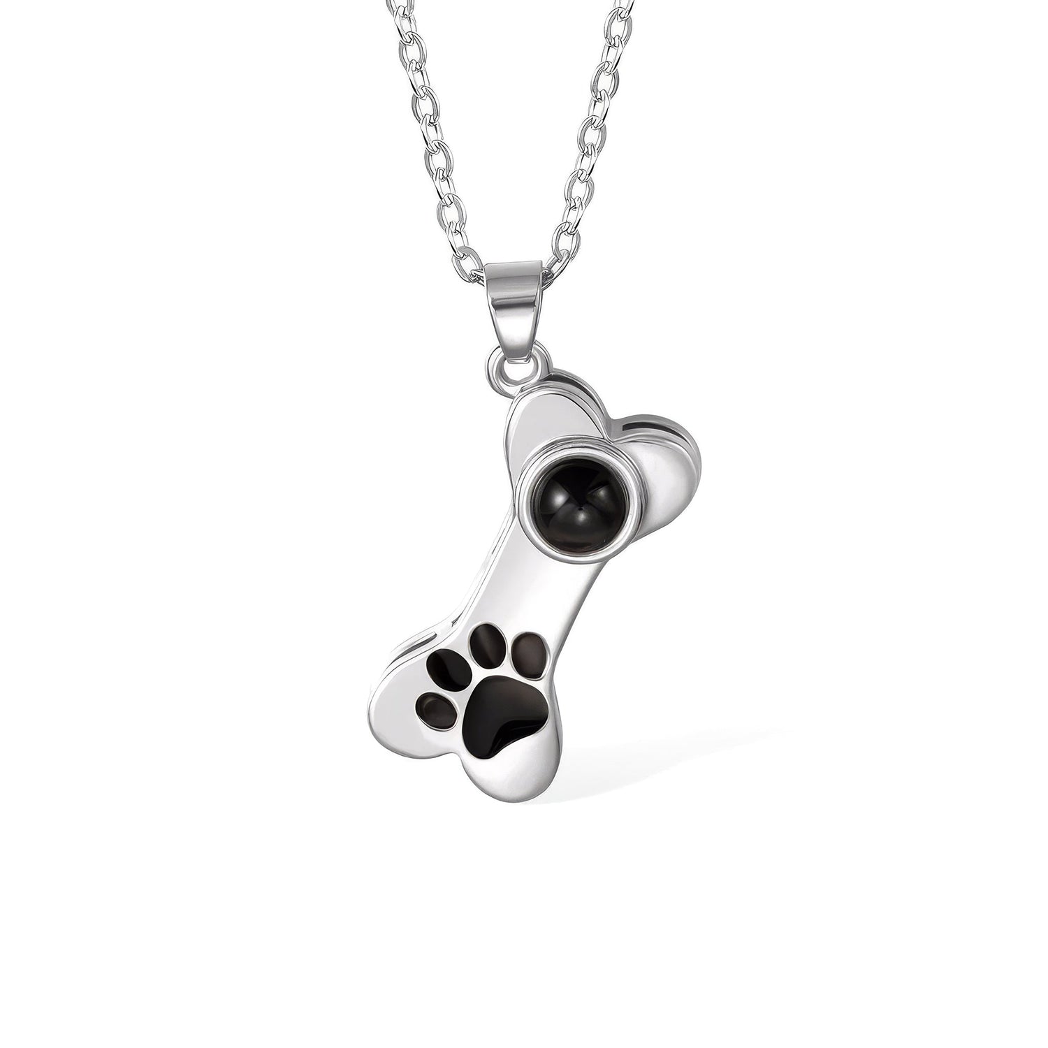 Dog Bone & Pawprint Projection Necklace - United Bracelets