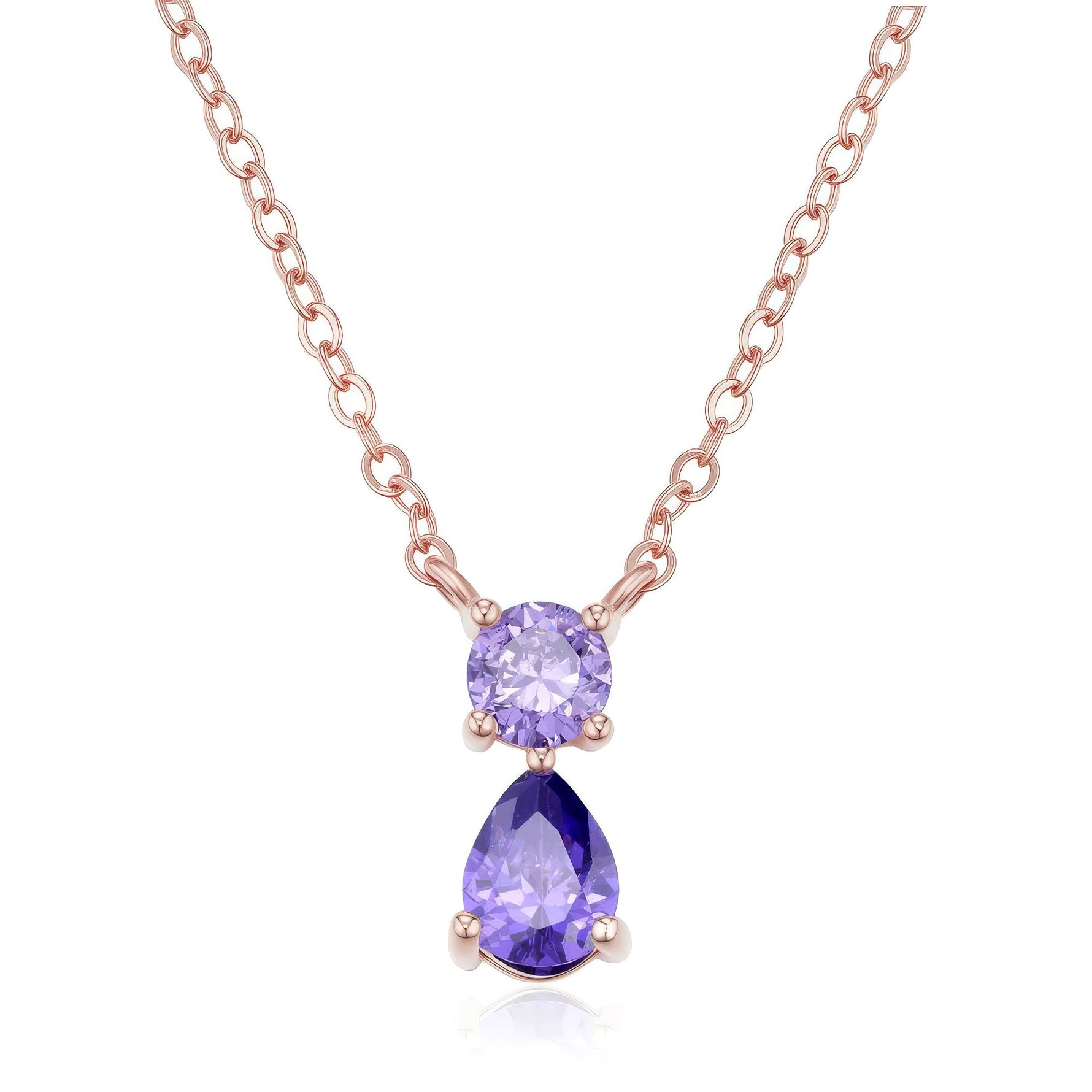 Double Drop Birthstone Necklace - United Bracelets