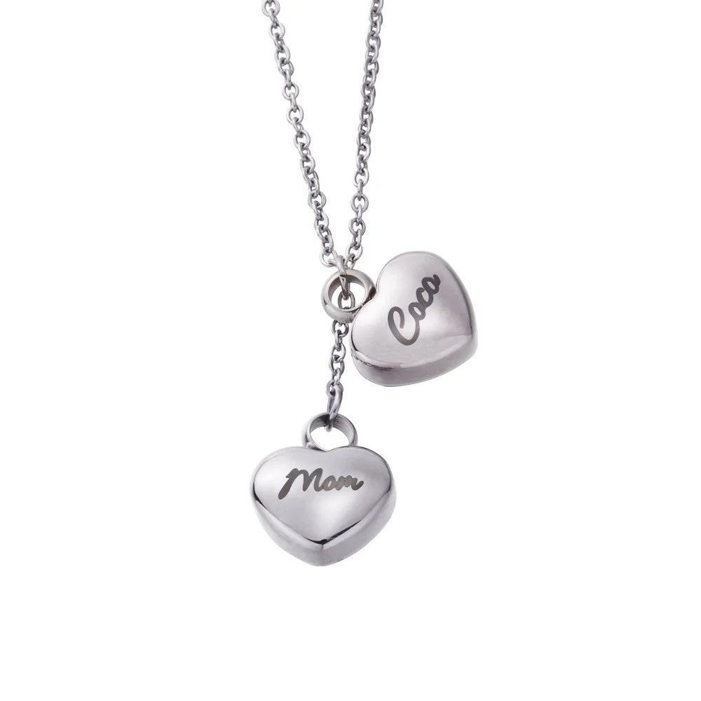 Double Heart Urn Necklace - United Bracelets