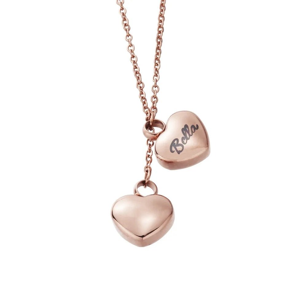 Double Heart Urn Necklace - United Bracelets