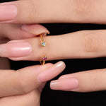 Duo Round Birthstone Ring - United Bracelets