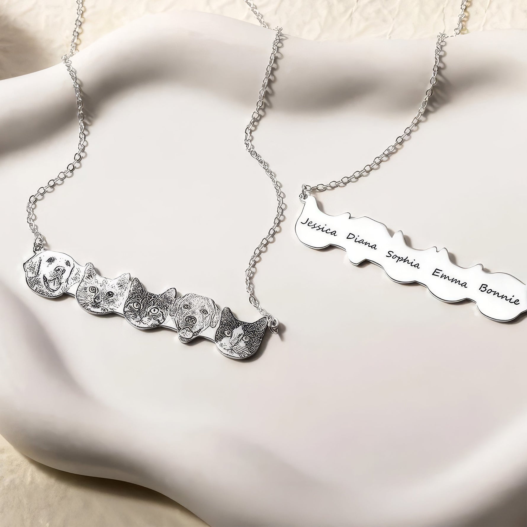 Engraved Pet Portrait Necklace - United Bracelets