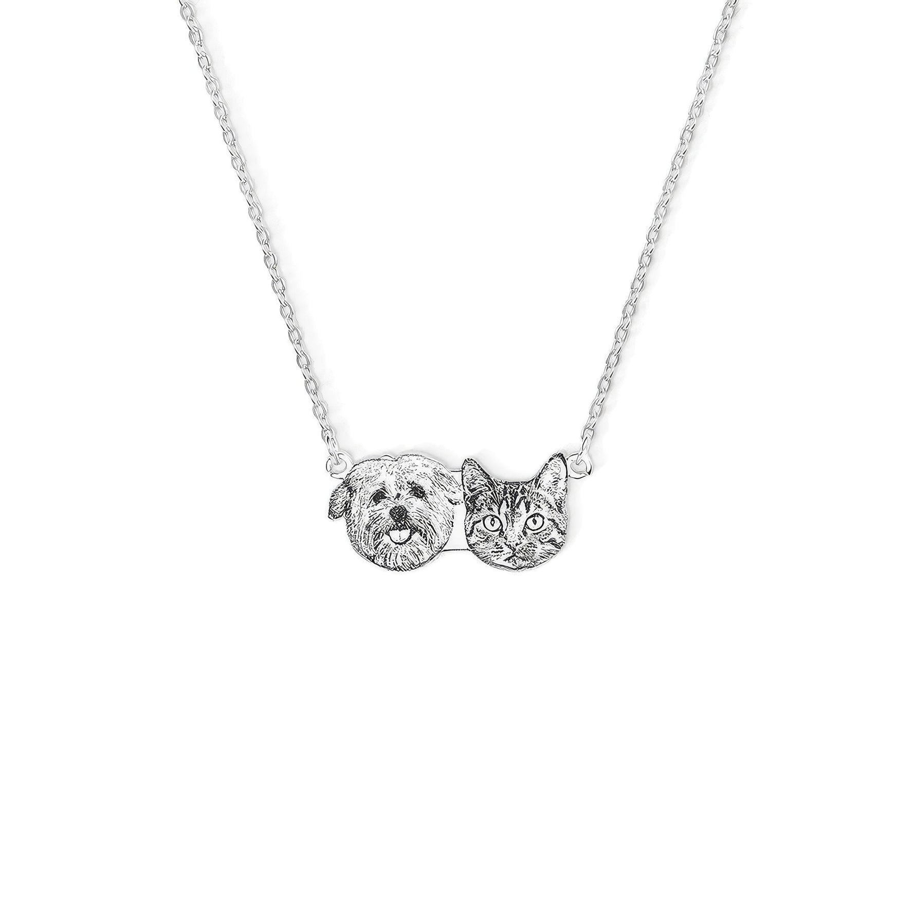 Engraved Pet Portrait Necklace - United Bracelets