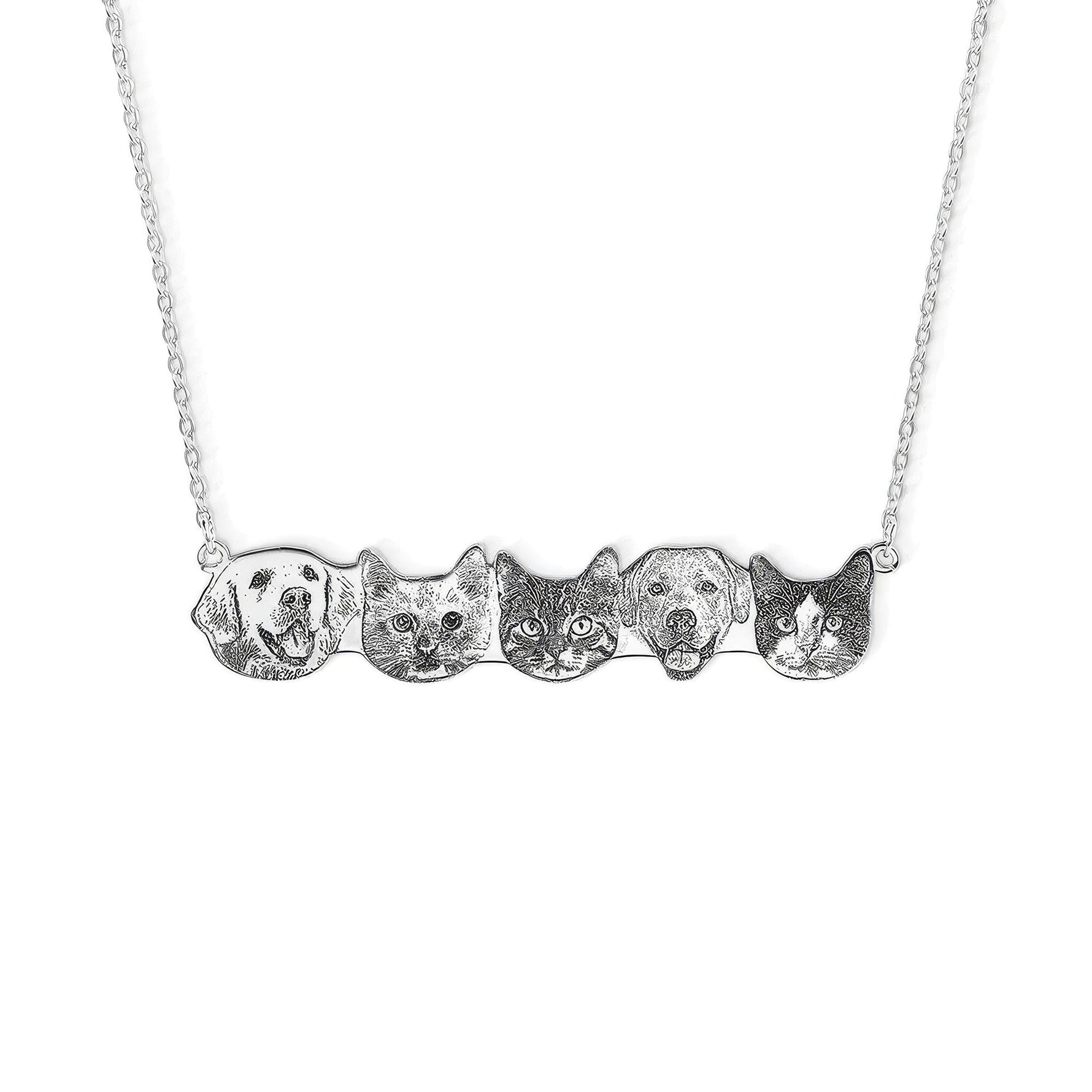 Engraved Pet Portrait Necklace - United Bracelets