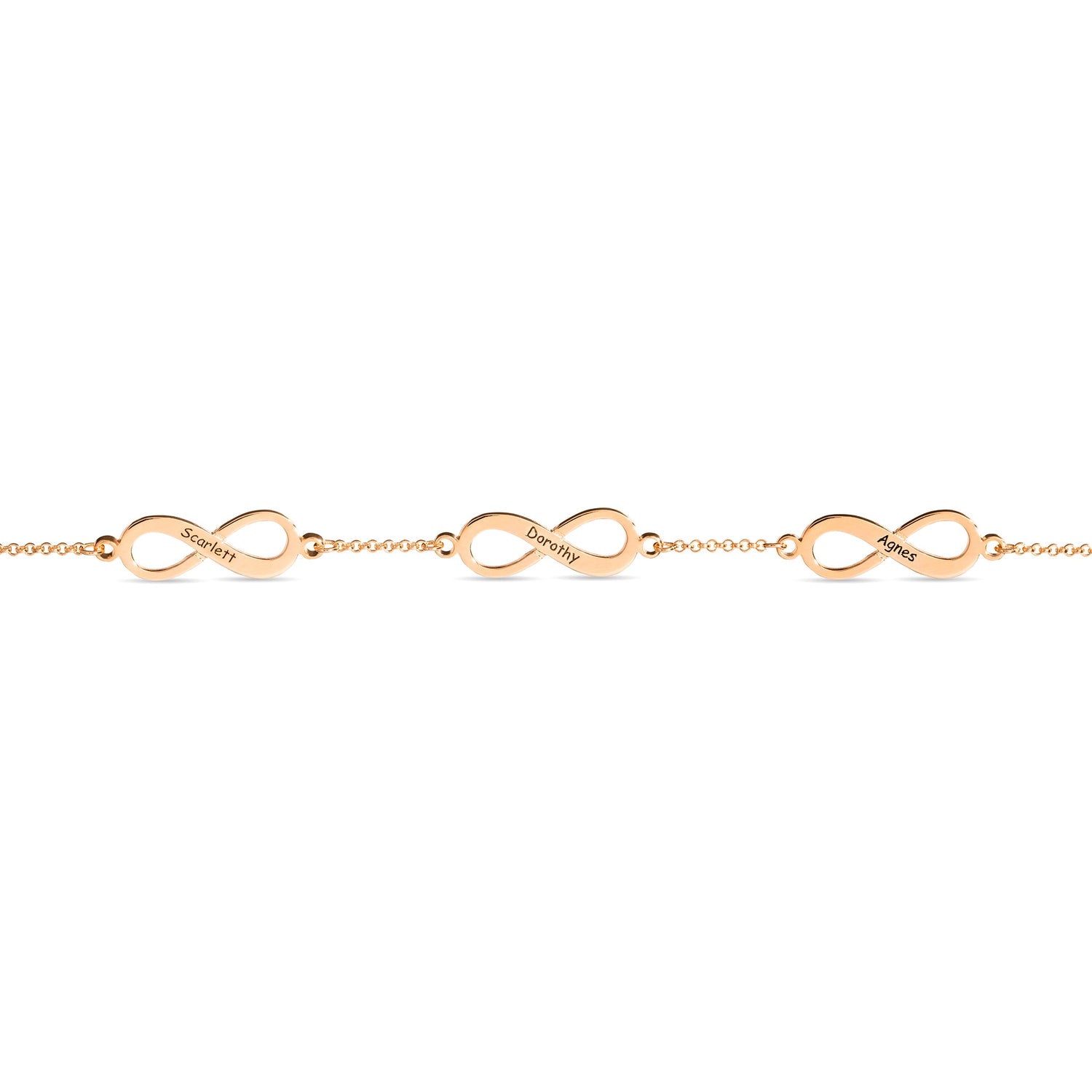 Engraved Triple Infinity Bracelet - United Bracelets