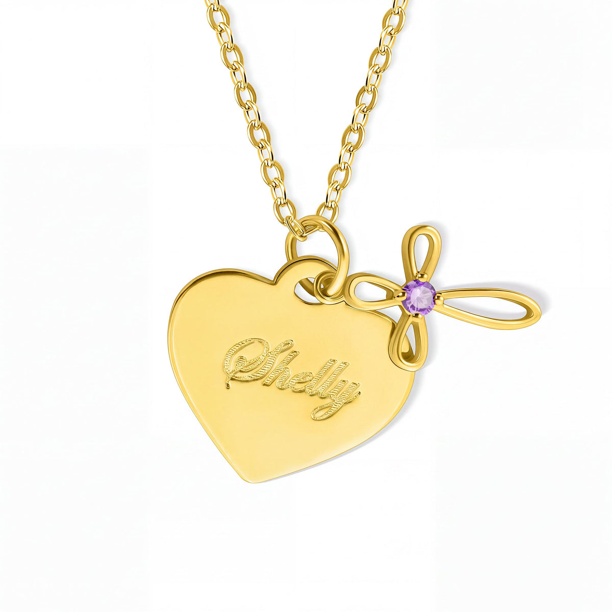 Faith & Heart Birthstone Necklace - United Bracelets