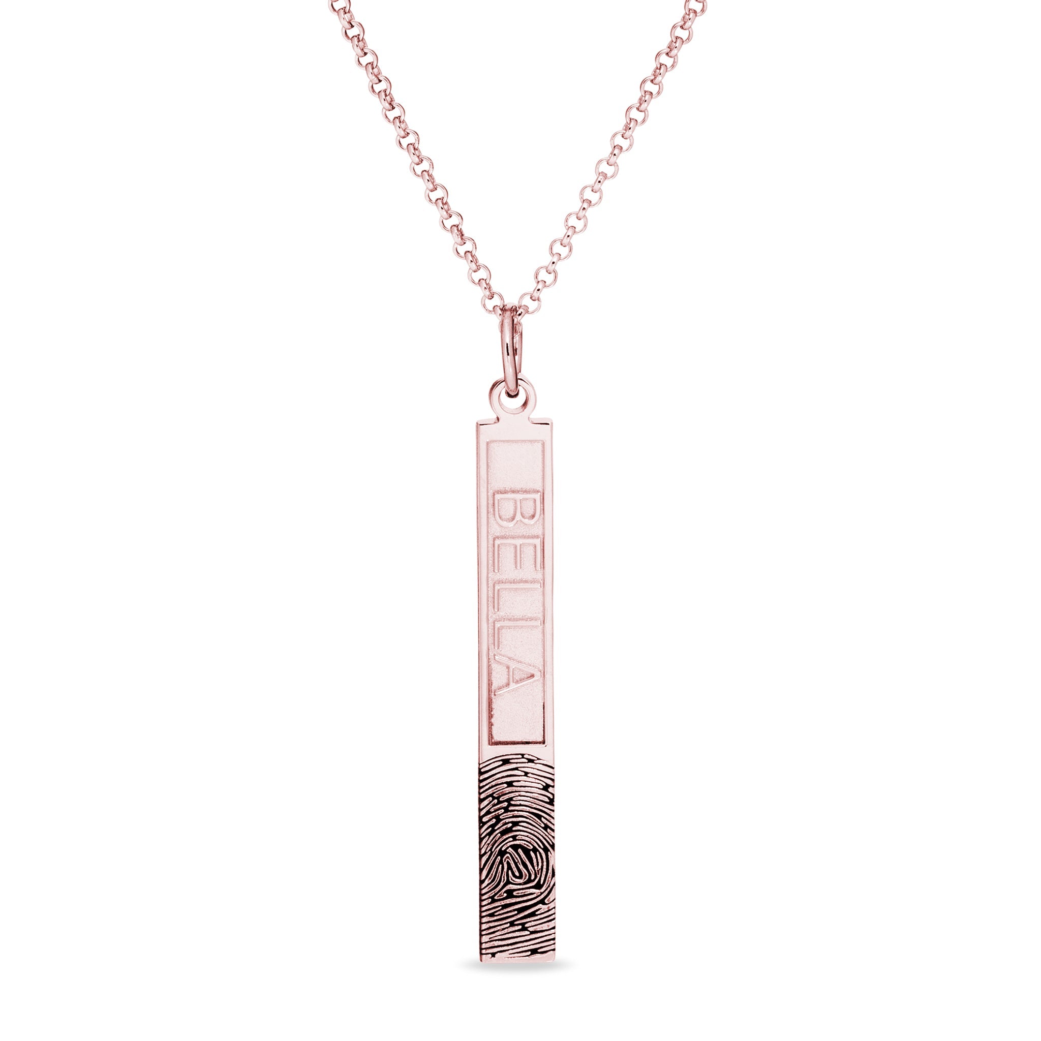 Fingerprint Bar Necklace - United Bracelets