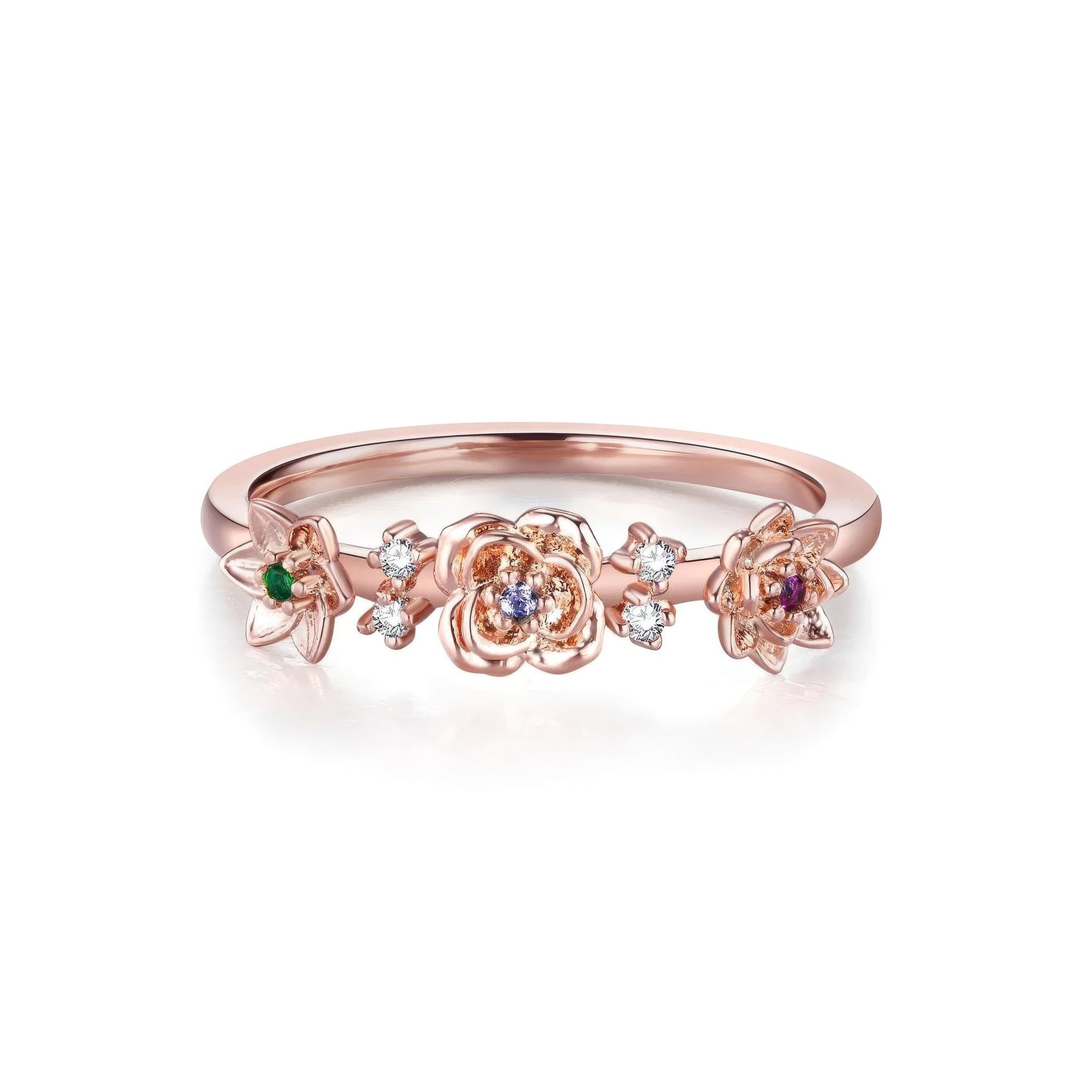 Flower Birthstone Ring - United Bracelets