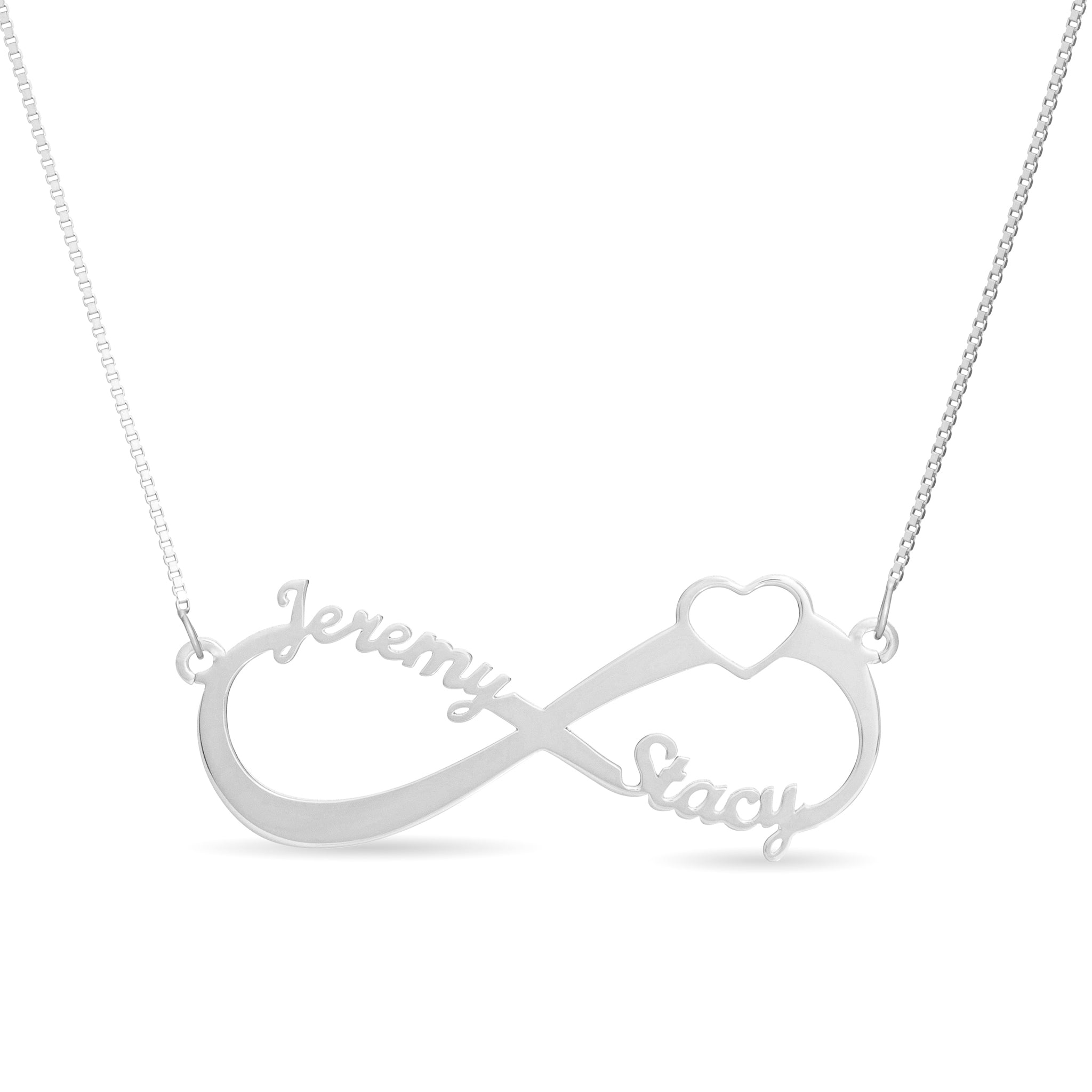 Heart Infinity Name Necklace - United Bracelets