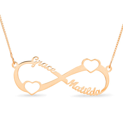 Heart Infinity Name Necklace - United Bracelets