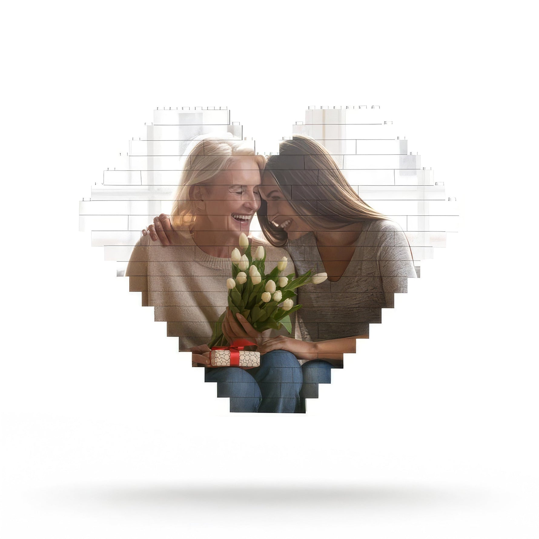 Heart Shaped Photo Brick Puzzle - United Bracelets