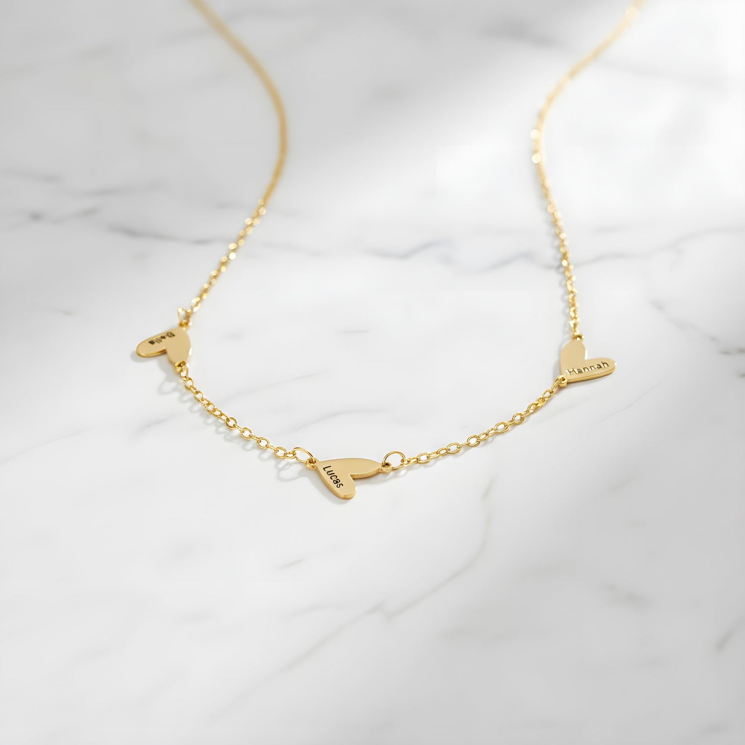 Heart Station Name Necklace - United Bracelets