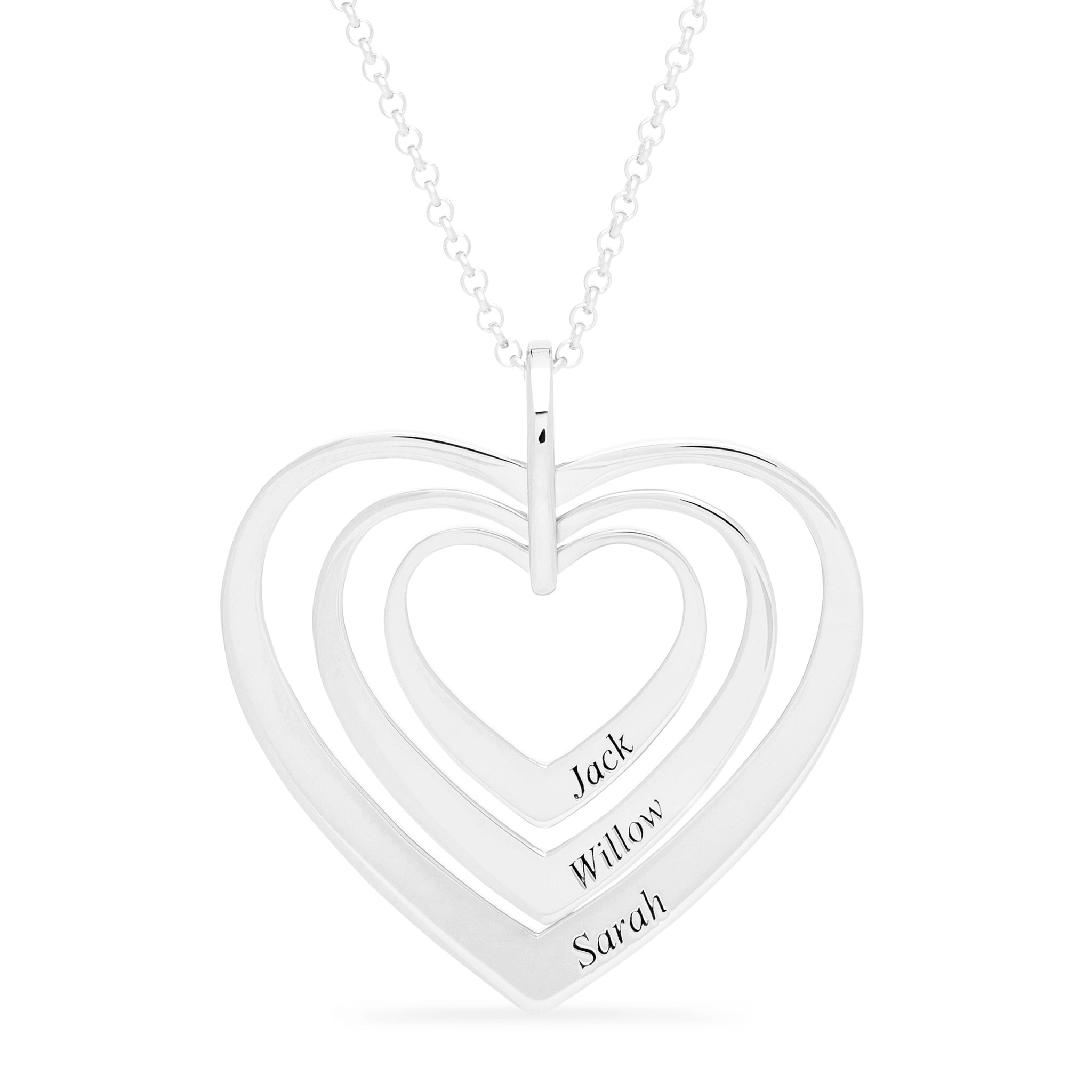 Hearts Of Love Name Necklace - United Bracelets