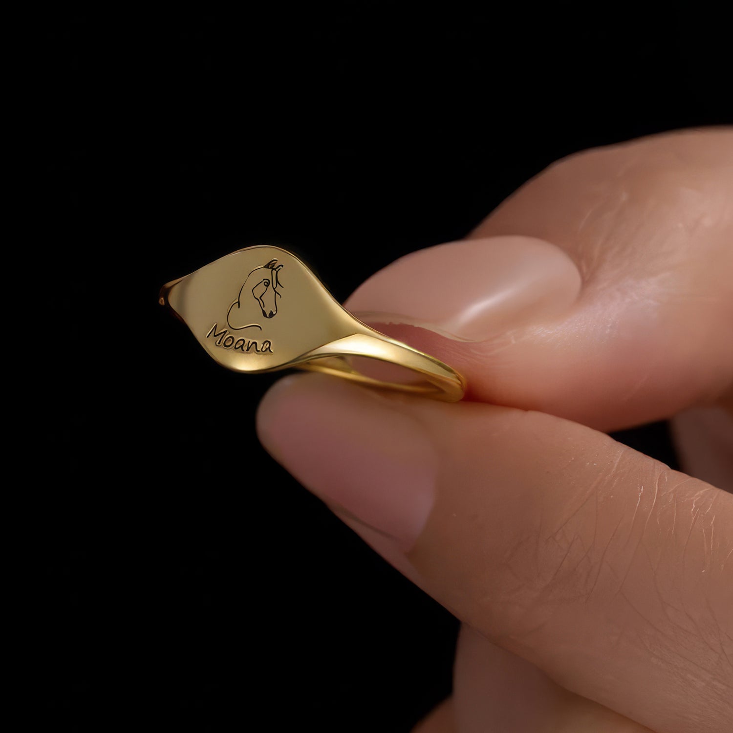 Animal Silhouette Signet Ring