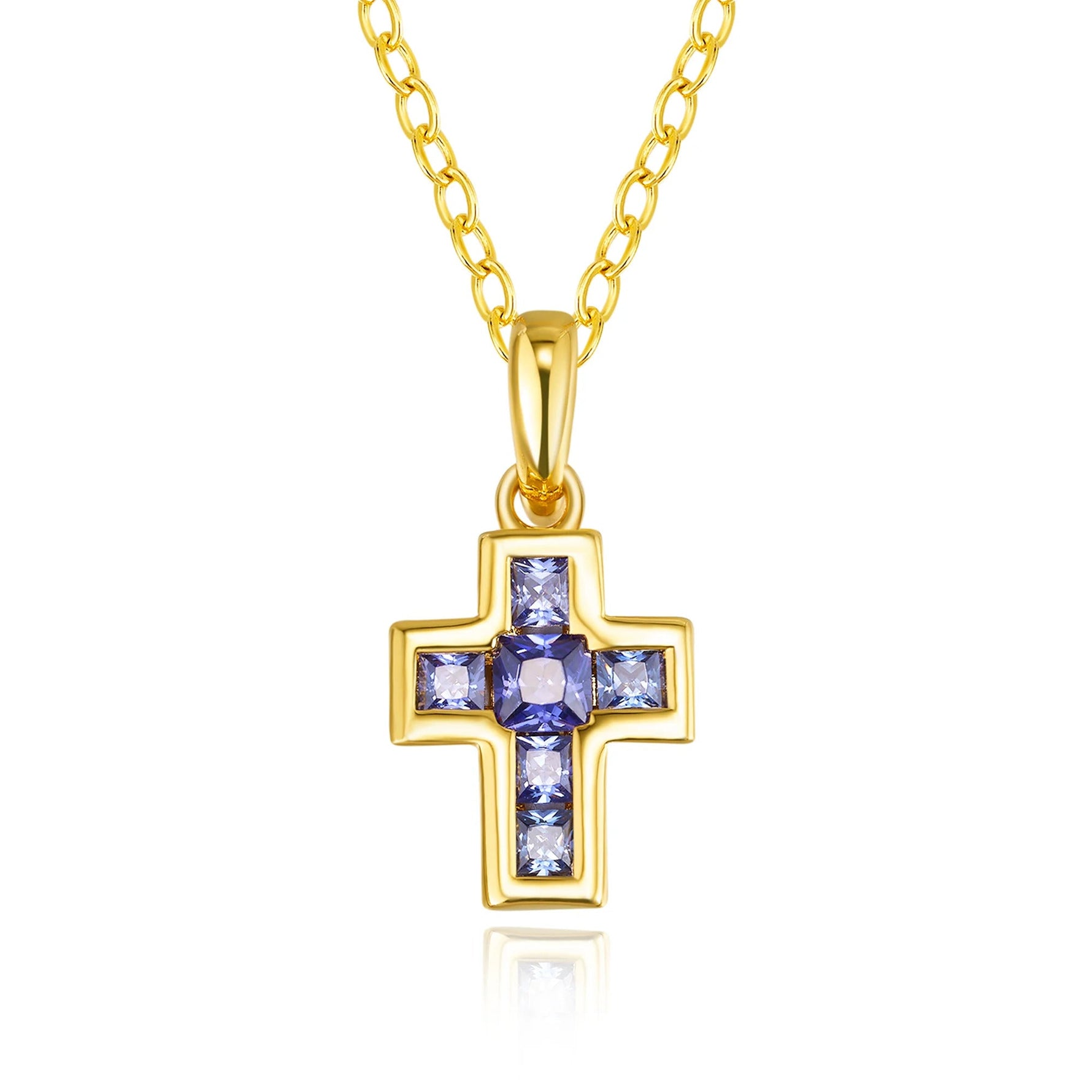 Mini Birthstone Cross Necklace - United Bracelets