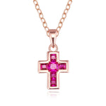 Mini Birthstone Cross Necklace - United Bracelets