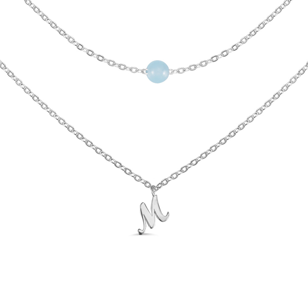 Moonstone Initial Name Necklace - United Bracelets