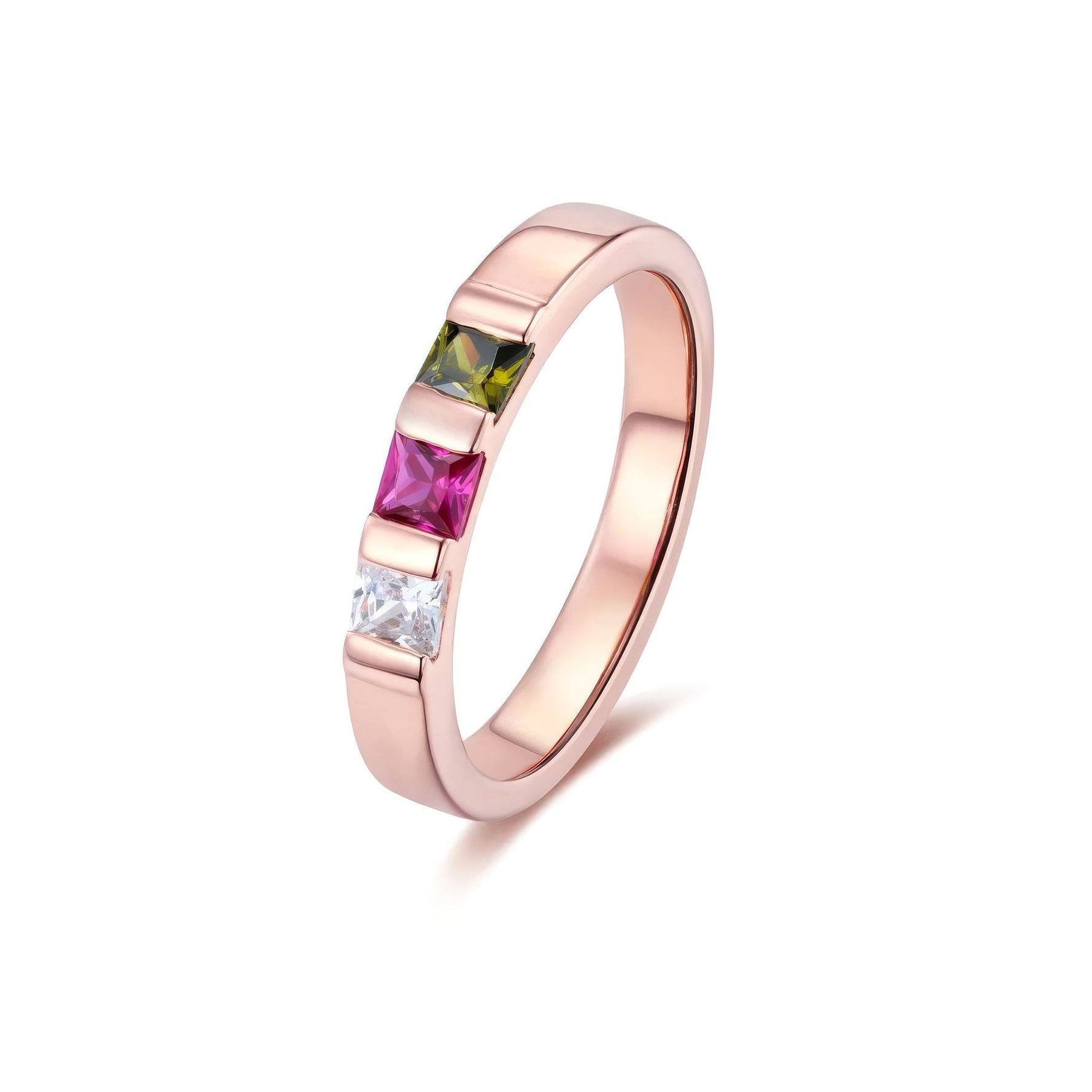 Mothers Princess Cut Birthstone Ring - United Bracelets