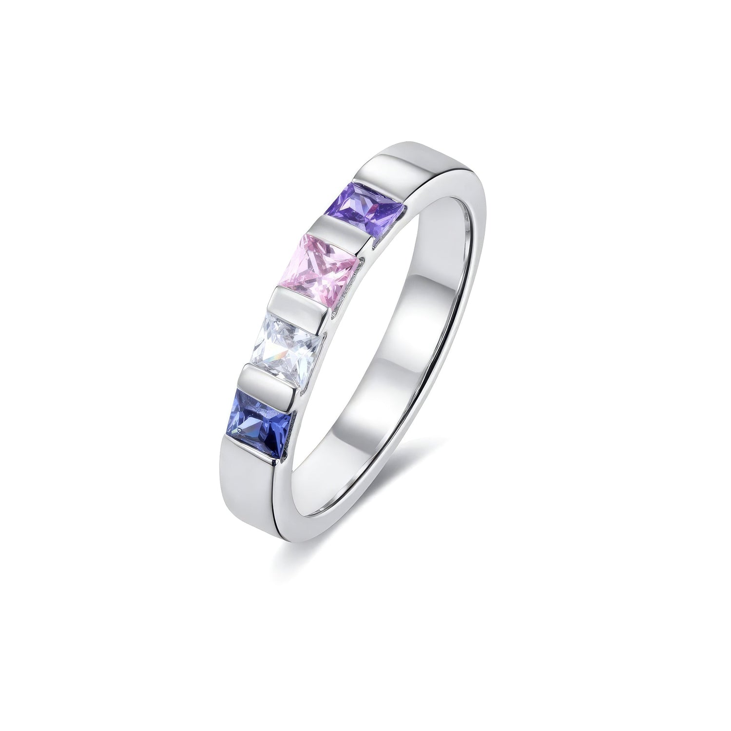 Mothers Princess Cut Birthstone Ring - United Bracelets