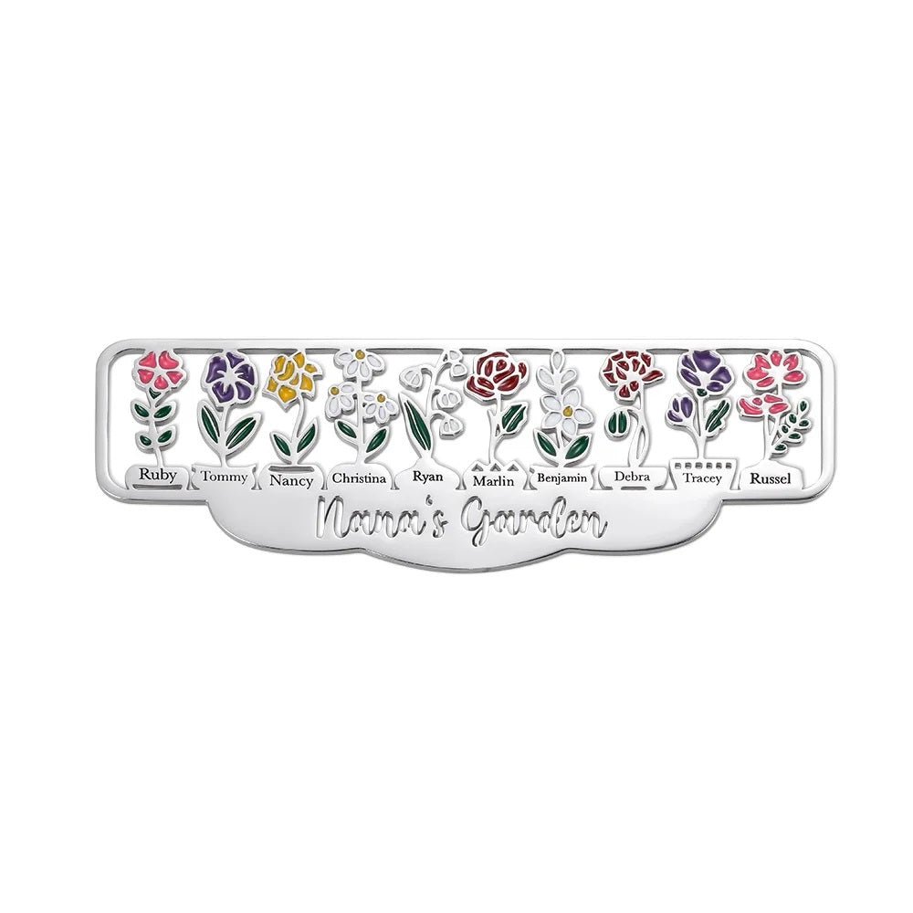 My Garden Bookmark with Custom Birth Flowers - United Bracelets