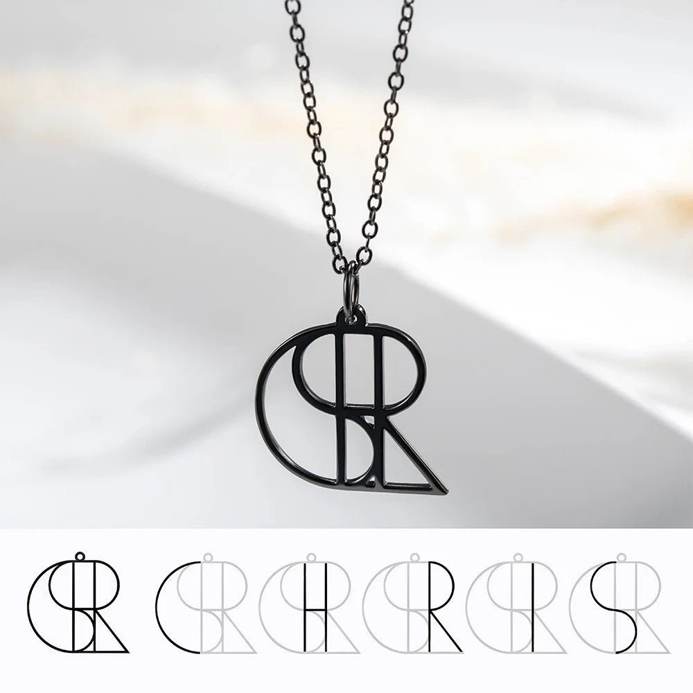 Name Logo Necklace in Sterling Silver - United Bracelets