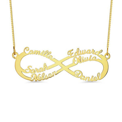 Infinity Name Necklace - 6 Names