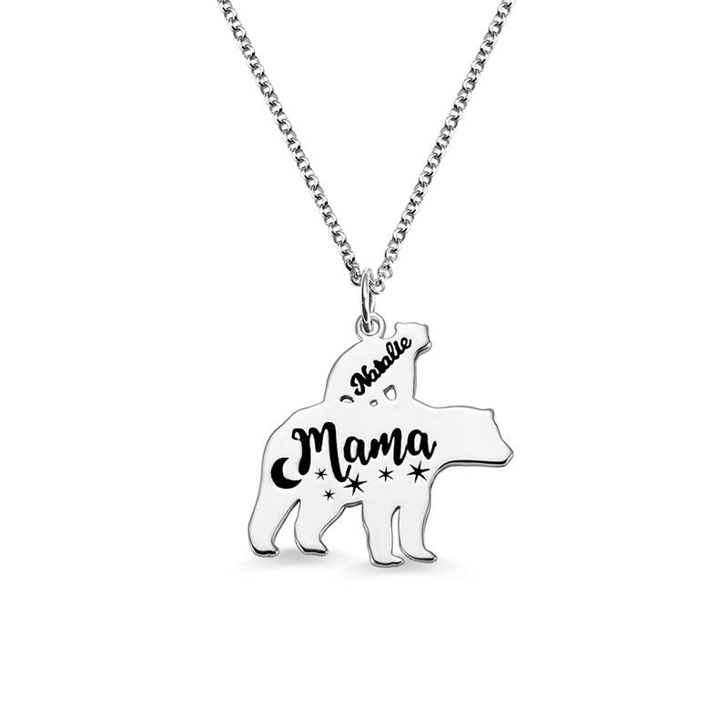 Personalised Mama and Baby Bear Necklace