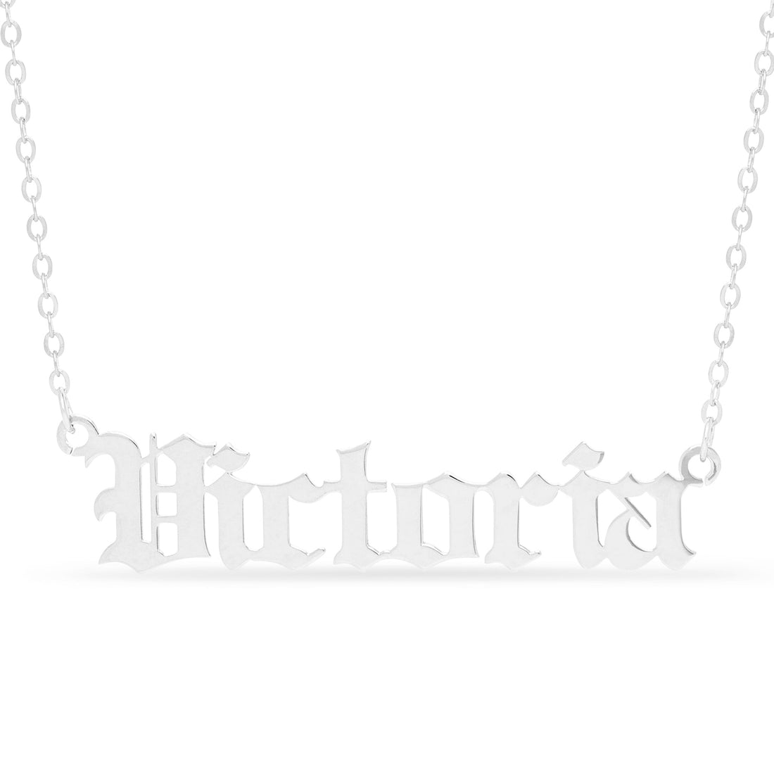 Old English Style Name Necklace - United Bracelets