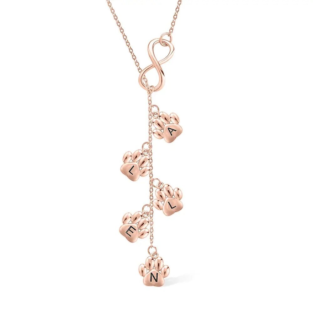 Paw Print Infinity Necklace - United Bracelets