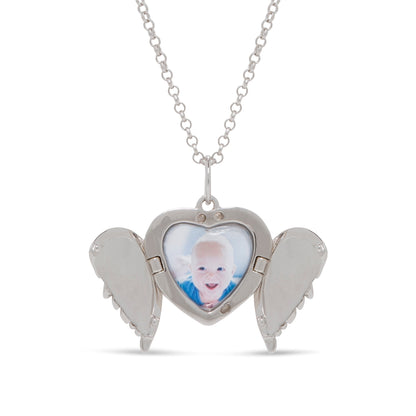 Personalised Angel Wings Locket - United Bracelets