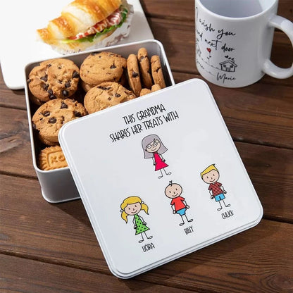 Personalised Cartoon Biscuit Tin - United Bracelets