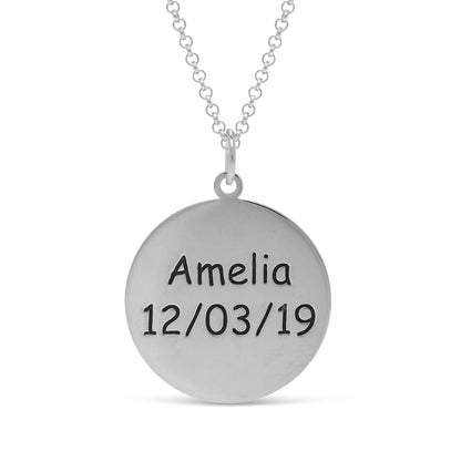 Personalised Drawing Disc Necklace - United Bracelets