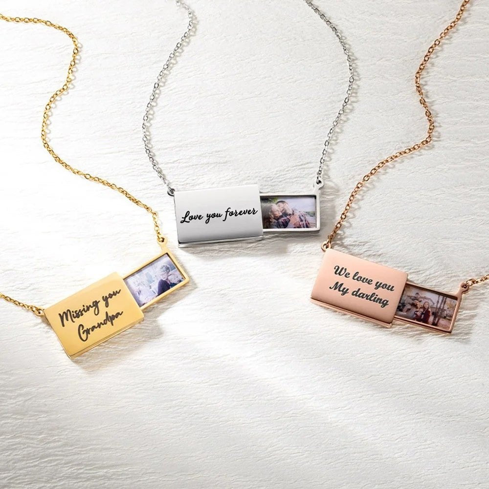 Personalised Envelope Locket Necklace - United Bracelets