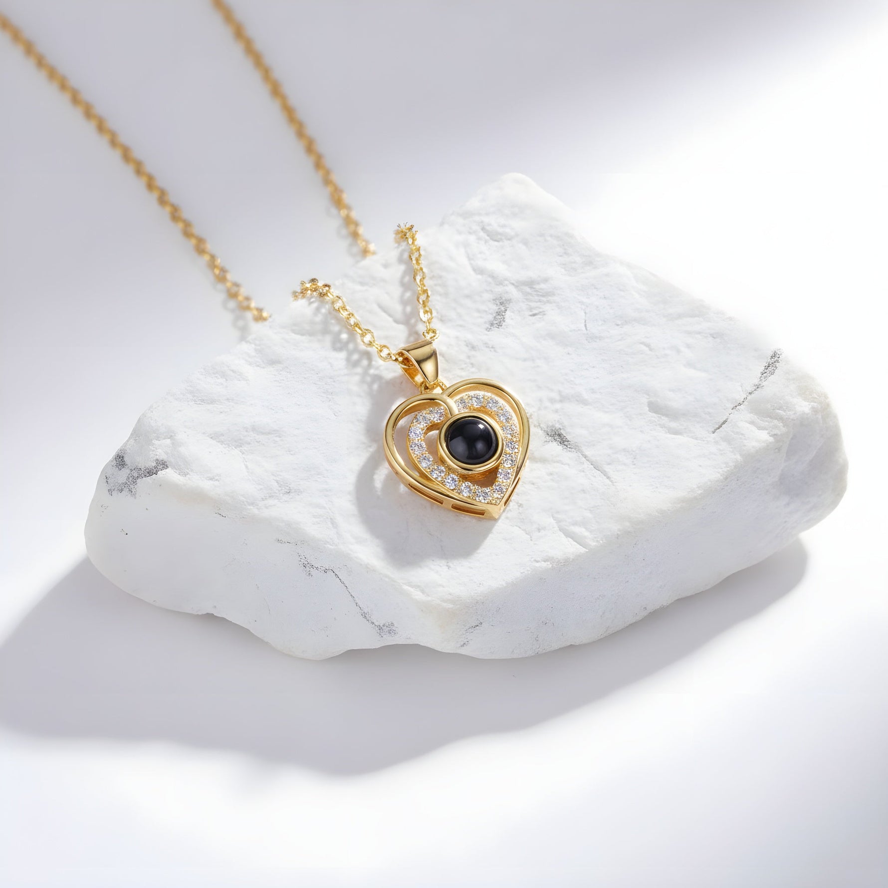 Personalised Heart Projection Necklace - United Bracelets