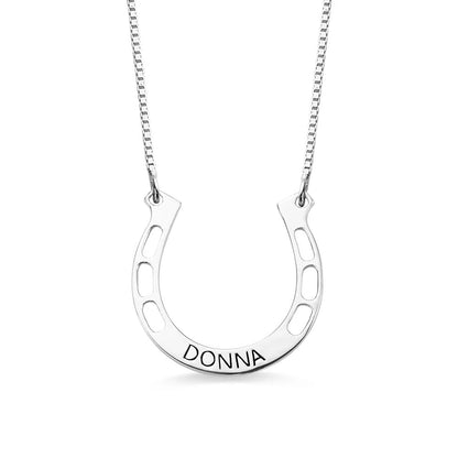 Personalised Horseshoe Necklace - United Bracelets