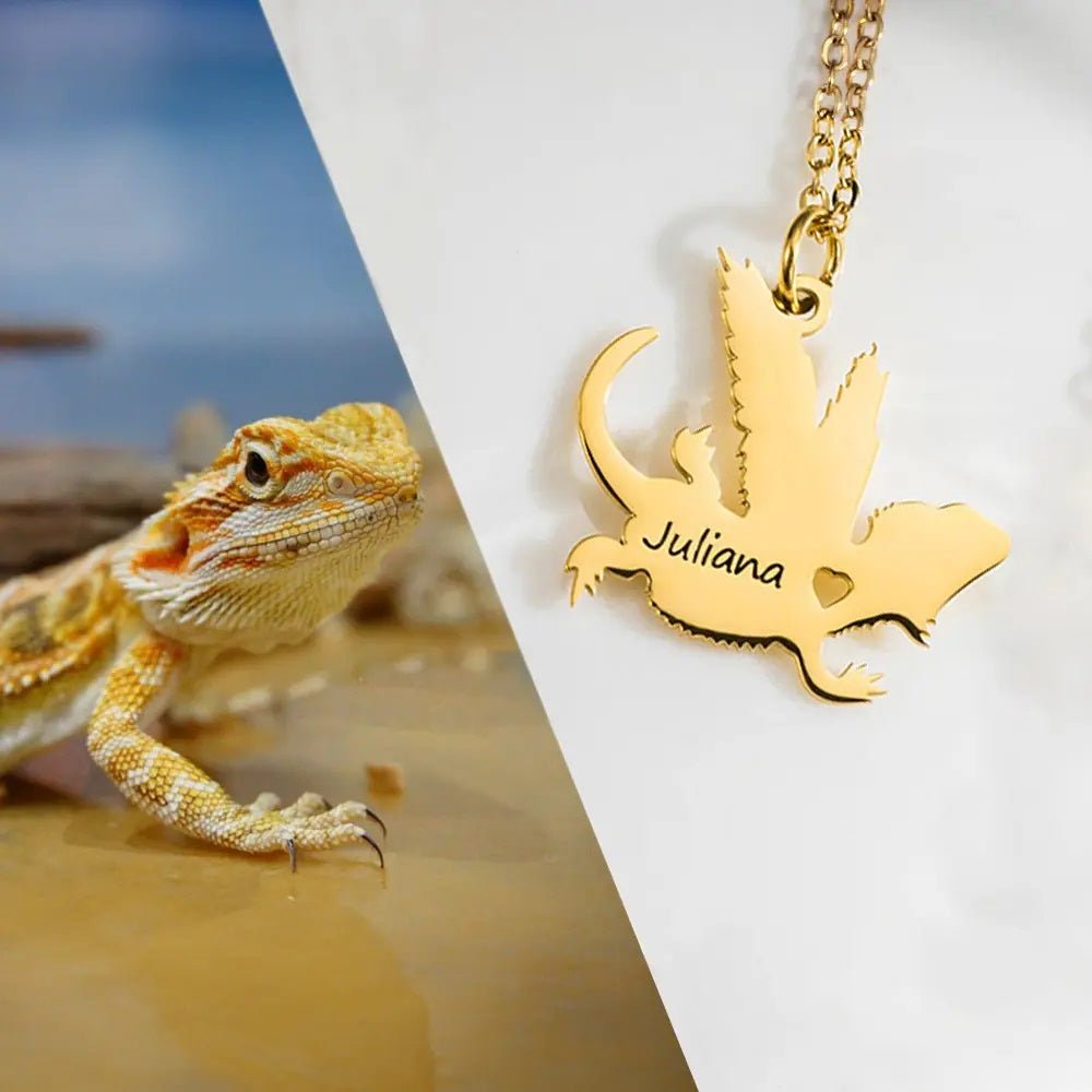 Personalised Lizard Necklace - United Bracelets