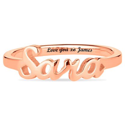 Personalised Name Ring - United Bracelets