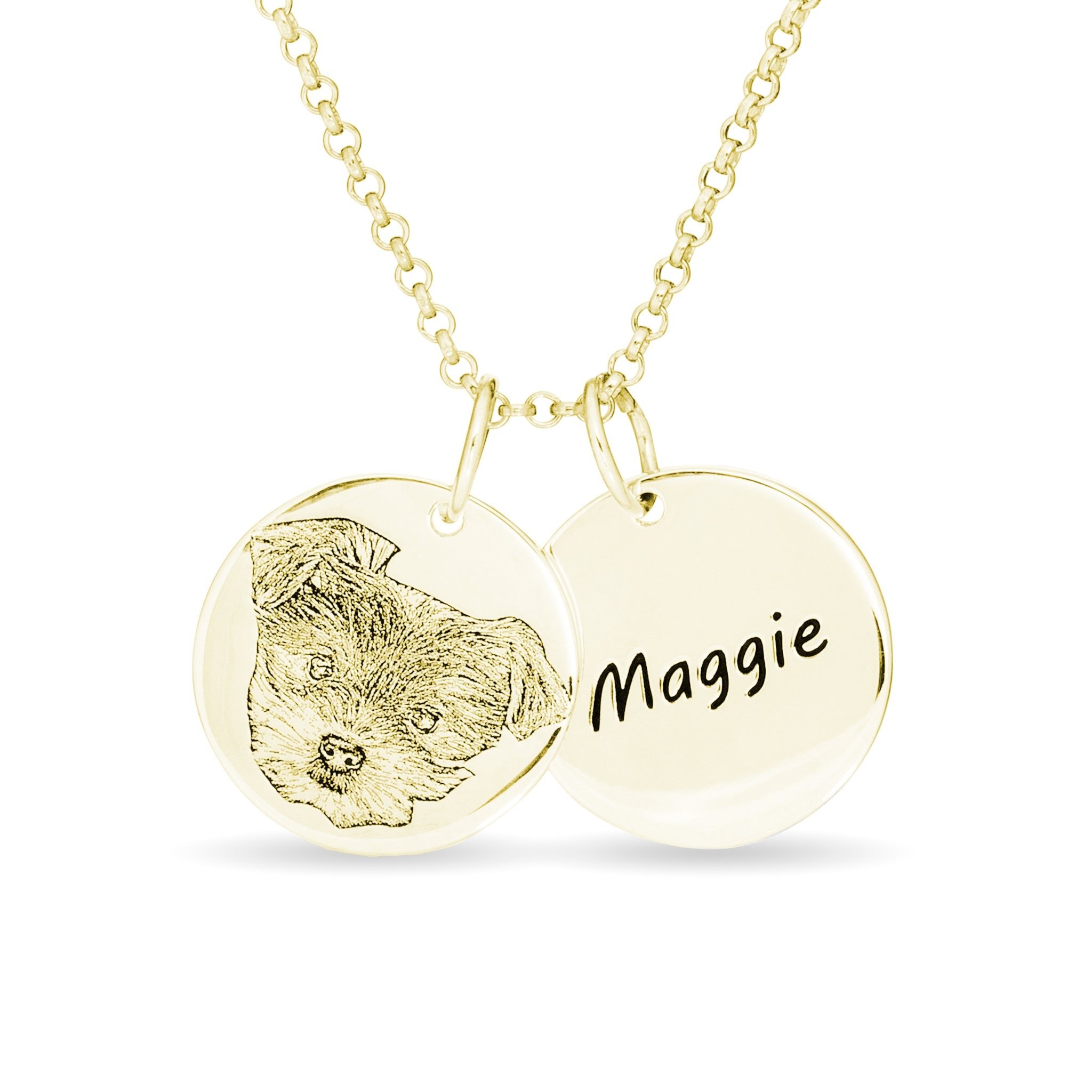 Personalised Pet Double Disc Necklace - United Bracelets