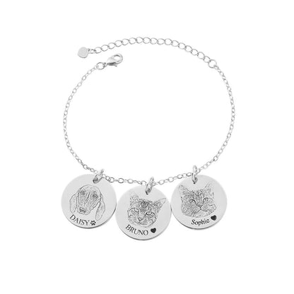 Personalised Pet Multi Disc Bracelet - United Bracelets