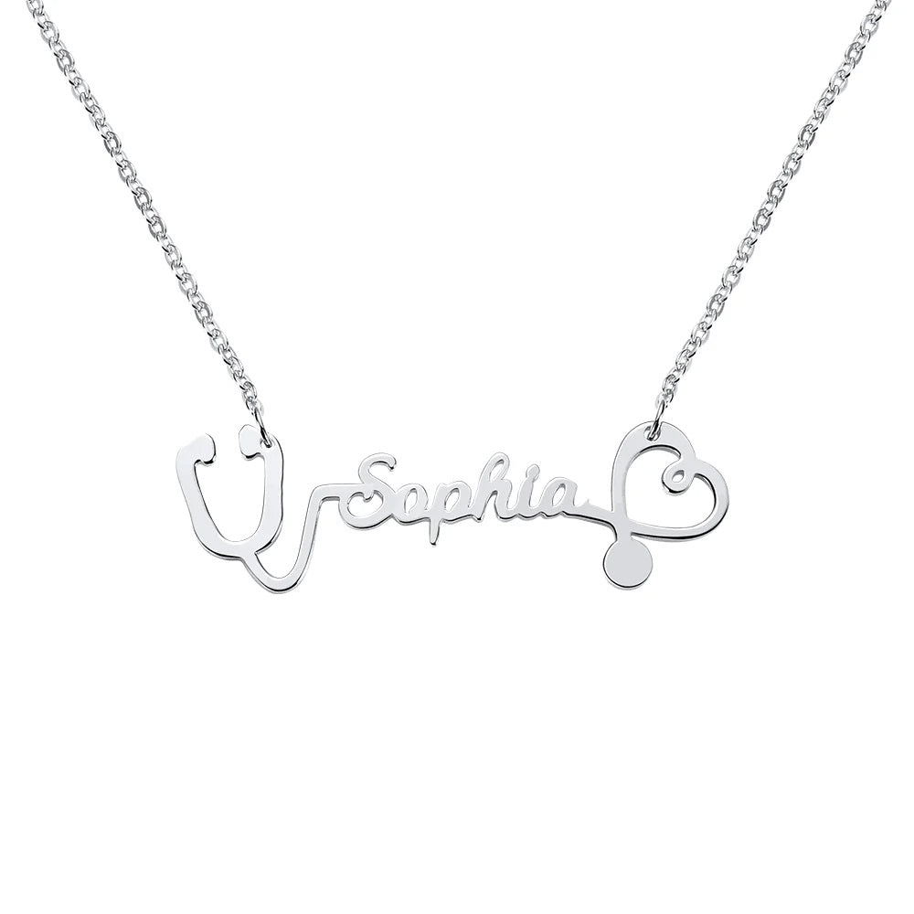 Personalised Stethoscope Name Necklace - United Bracelets