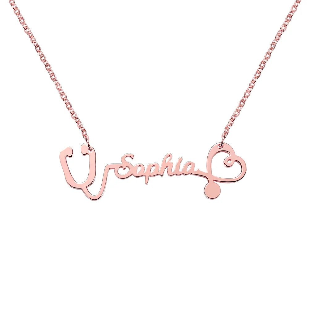 Personalised Stethoscope Name Necklace - United Bracelets