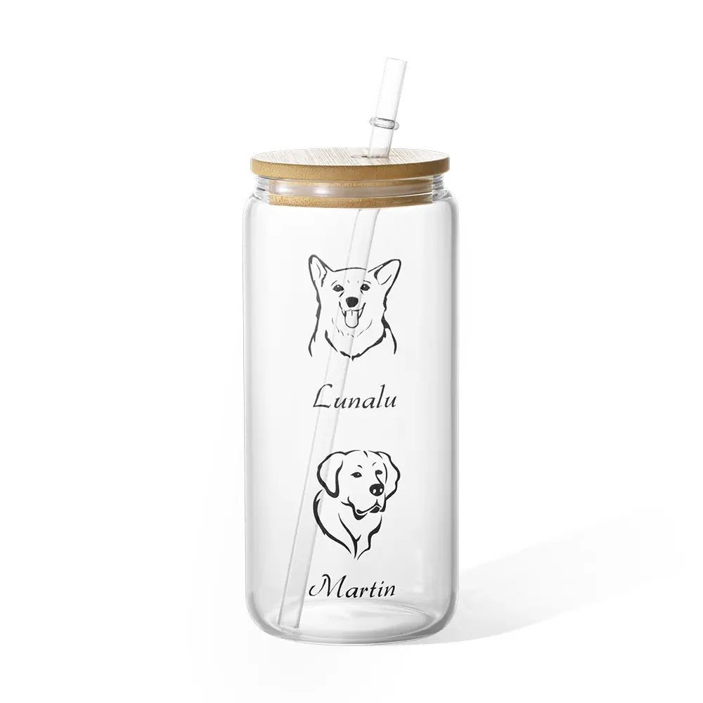 Pet Portrait Glass Tumbler - United Bracelets