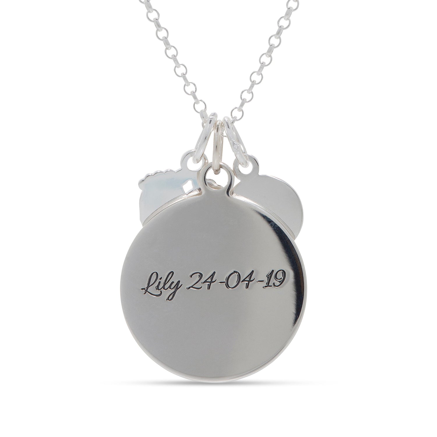 Photo Engraved Baby Feet Necklace - United Bracelets