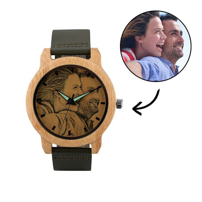 Photo Engraved Bamboo Watch - United Bracelets